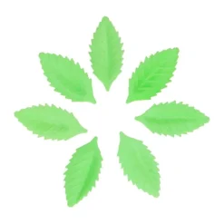 Flores de oblea hojas verdes 4 cm (50) - Funcakes