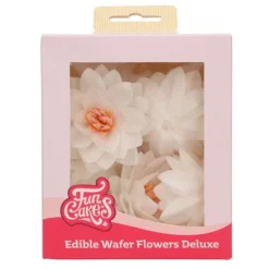 Flores de oblea lotus blancas 7 cm (10) - Funcakes