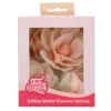 Flores de oblea magnolias blancas y rosas 6 cm (6) - Funcakes