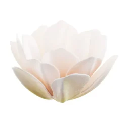 Flores de oblea magnolias blancas con tonos pastel 7 cm (6) - Sin gluten - Dekora