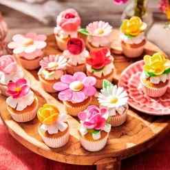 Flores de oblea Margarita de colores 4 cm (13) - Funcakes