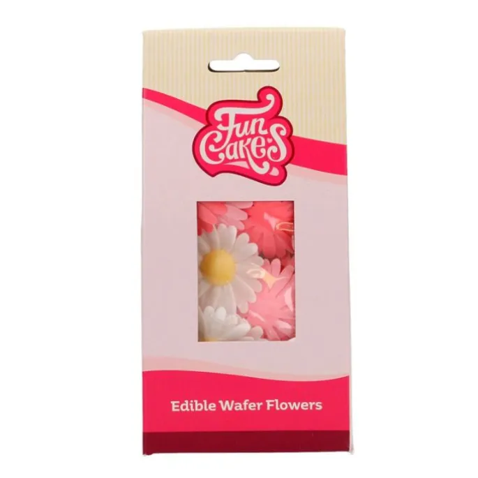 Flores de oblea Margarita de colores 4 cm (13) - Funcakes