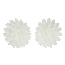 Flores de oblea margaritas blancas 4 cm (12) - Funcakes
