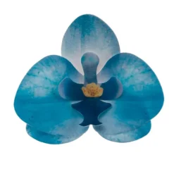 Flores de oblea orquídeas azules 8 cm (10) - Sin gluten - Dekora