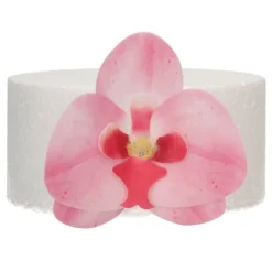 Flores de oblea orquídeas rosas 7 cm (10) - Funcakes
