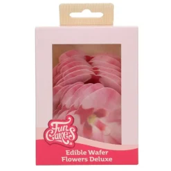 Flores de oblea orquídeas rosas 7 cm (10) - Funcakes