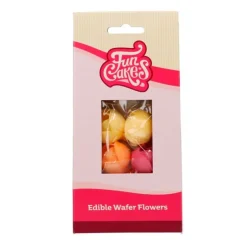 Flores de oblea Peonías de colores 3 cm (7) - Funcakes