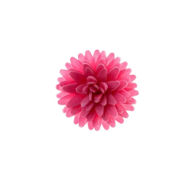 Flores de oblea pompones de colores 4,5 cm (12) - Sin gluten - Dekora