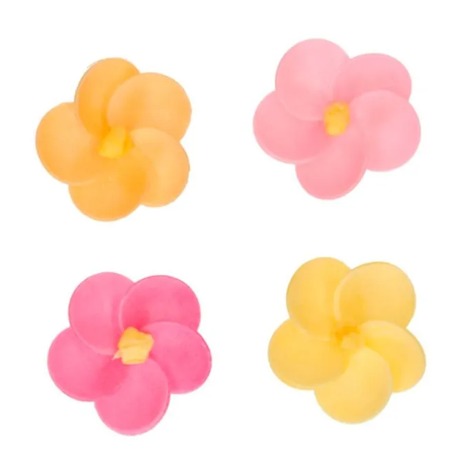 Flores de oblea Prímulas de colores 3,5 cm (12) - Funcakes
