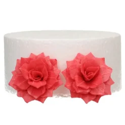 Flores de oblea rosas rojas 4 cm (15) - Funcakes