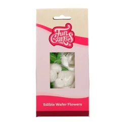 Flores de oblea Tulipanes y hojas 4 cm (12) - Funcakes