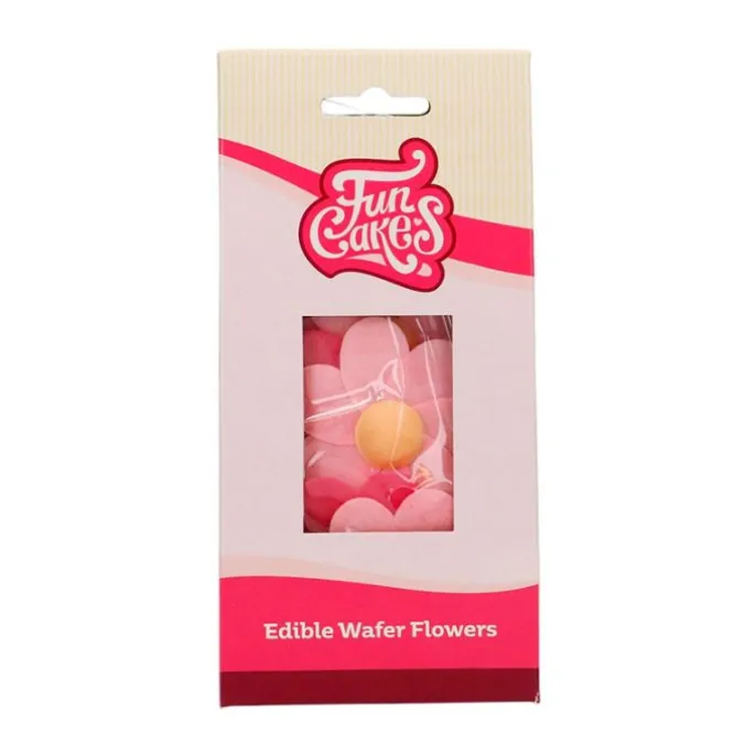 Flores de oblea Violetas rosas 6 cm (8) - Funcakes