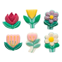 Flores de primavera de azúcar (6) - Sin gluten - Decora