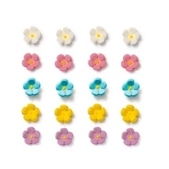 Flores pequeñas de azúcar de colores 1 cm (30) - Decora