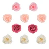 Flores rosas de azúcar colores variados 5 cm (10) - Sin gluten - Dekora