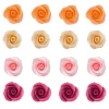 Flores rosas de azúcar colores perlados variados 4 cm (16) - Sin gluten - Dekora