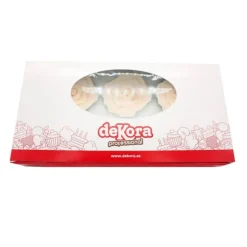 Flores rosas marfil de azúcar 7 cm (6) - Sin gluten - Dekora