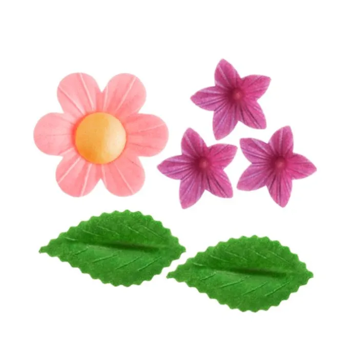Flores y hojas de oblea (38) - Sin gluten - Dekora