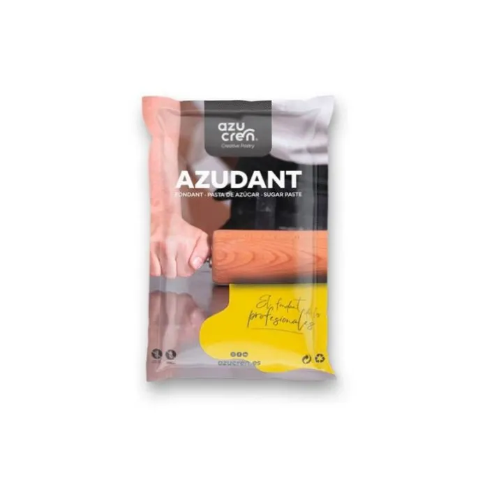 Fondant amarillo Azudant 250 g - Sin gluten - Azucren