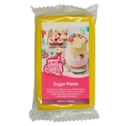 Fondant amarillo eléctrico 250 g - Sin gluten - Funcakes