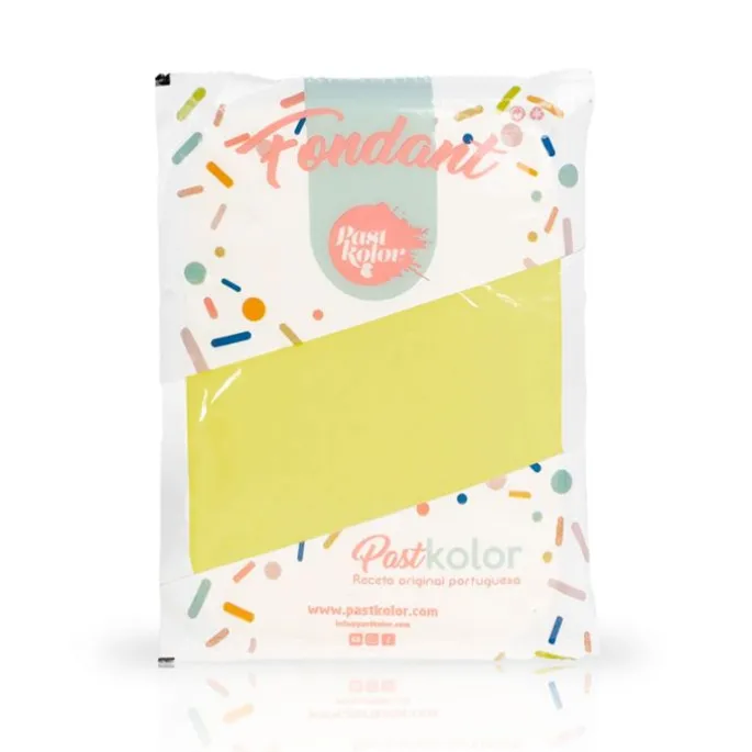 Fondant amarillo limón 1 kg - Sin gluten - Pastkolor