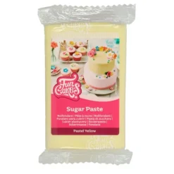 Fondant amarillo pastel 250 g - Sin gluten - Funcakes