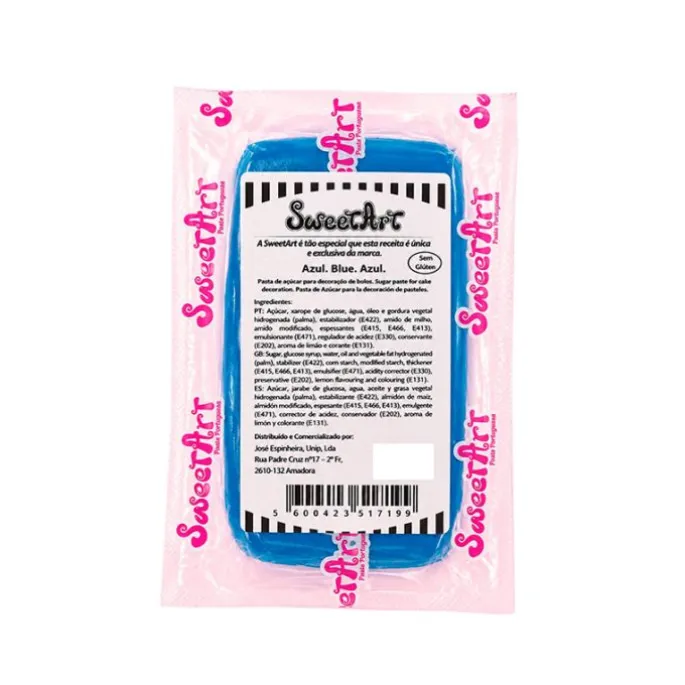Fondant azul 100 g - Sin gluten - SweetArt