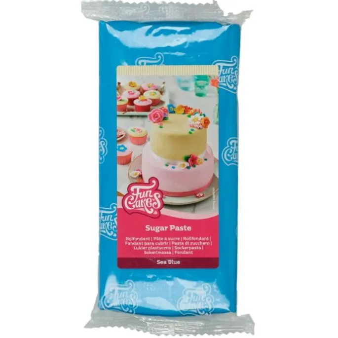 Fondant azul 1 kg - Sin gluten - Funcakes
