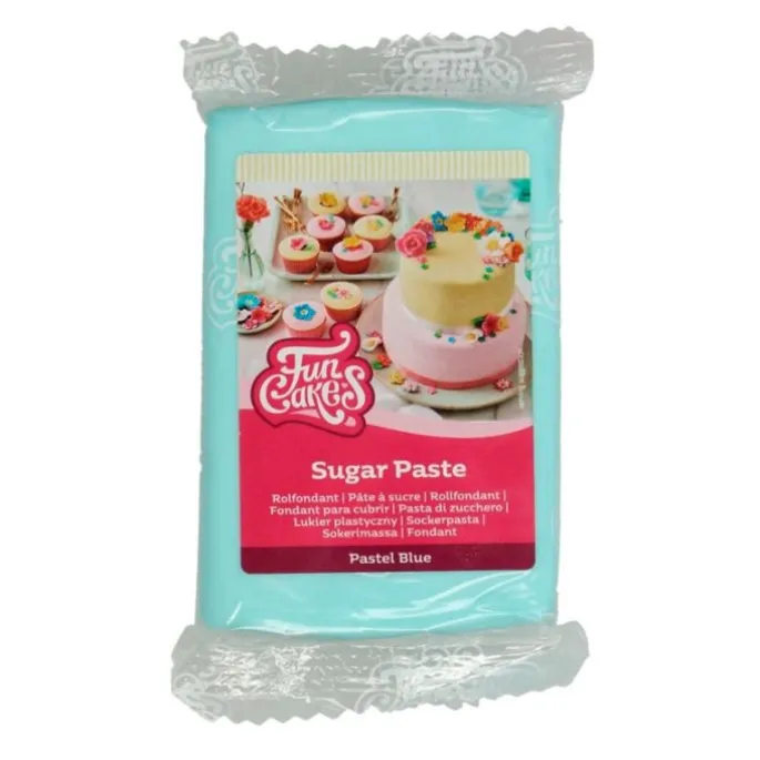 Fondant azul pastel 250 g - Sin gluten - Funcakes