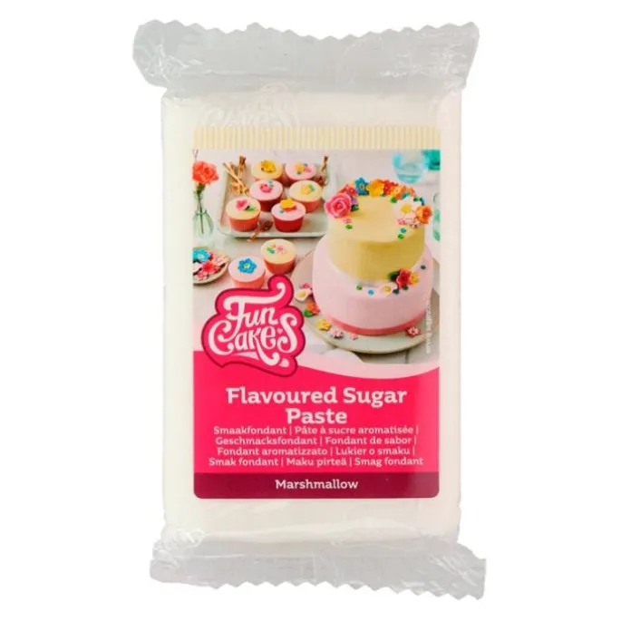 Fondant blanco marshmallow 250 g - Sin gluten - Funcakes