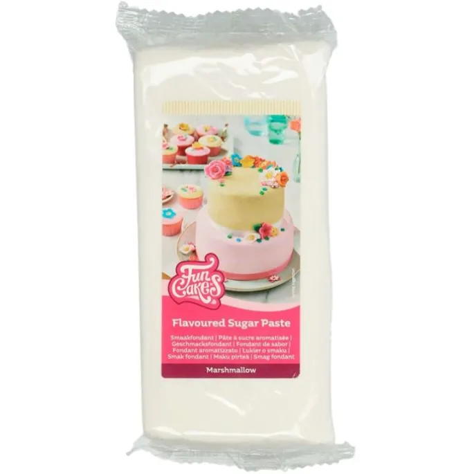 Fondant blanco marshmallows 1 kg - Sin gluten - Funcakes