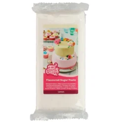 Fondant blanco sabor limón 1 kg - Sin gluten - Funcakes