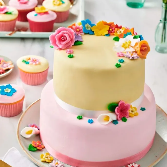 Fondant blanco sabor vainilla 1 kg - Sin gluten - Funcakes
