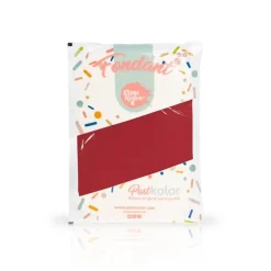 Fondant burdeos 250 g - Sin gluten - Pastkolor