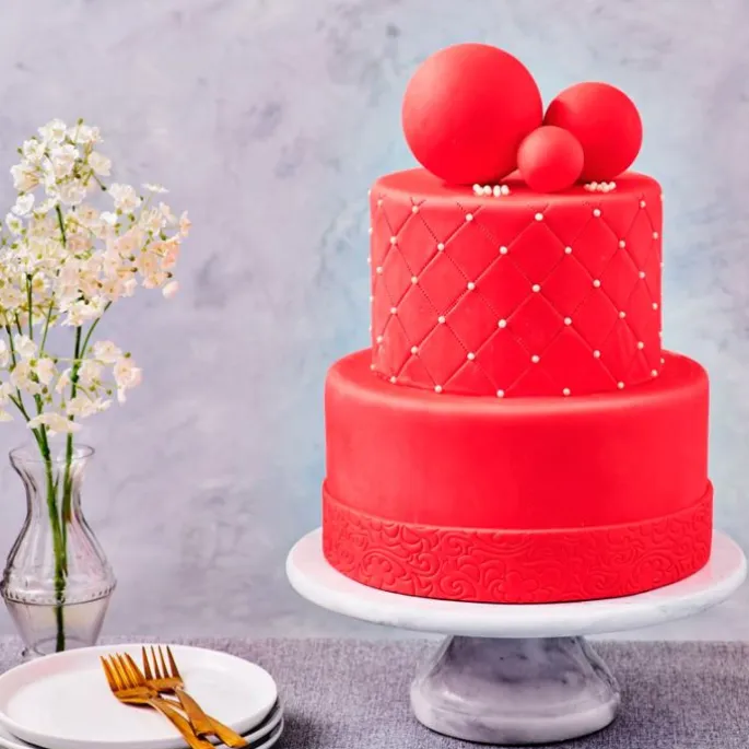 Fondant Covering Paste rojo 500 g - Funcakes
