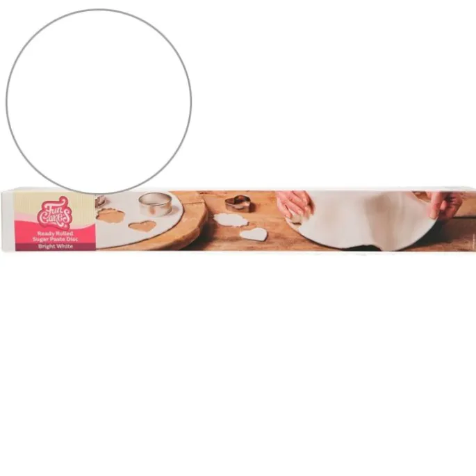 Fondant extendido listo para usar blanco 430 g - Sin gluten - Funcakes