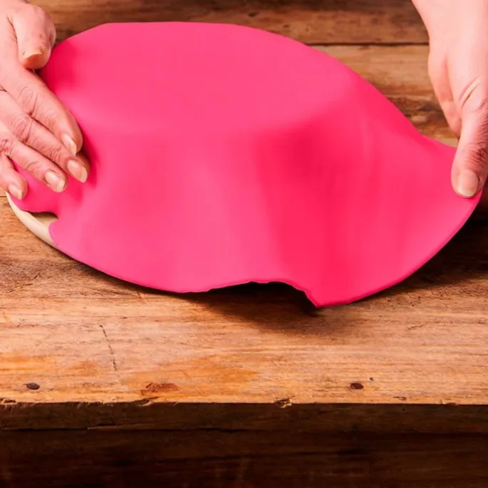 Fondant extendido listo para usar fucsia 430 g - Sin gluten - Funcakes