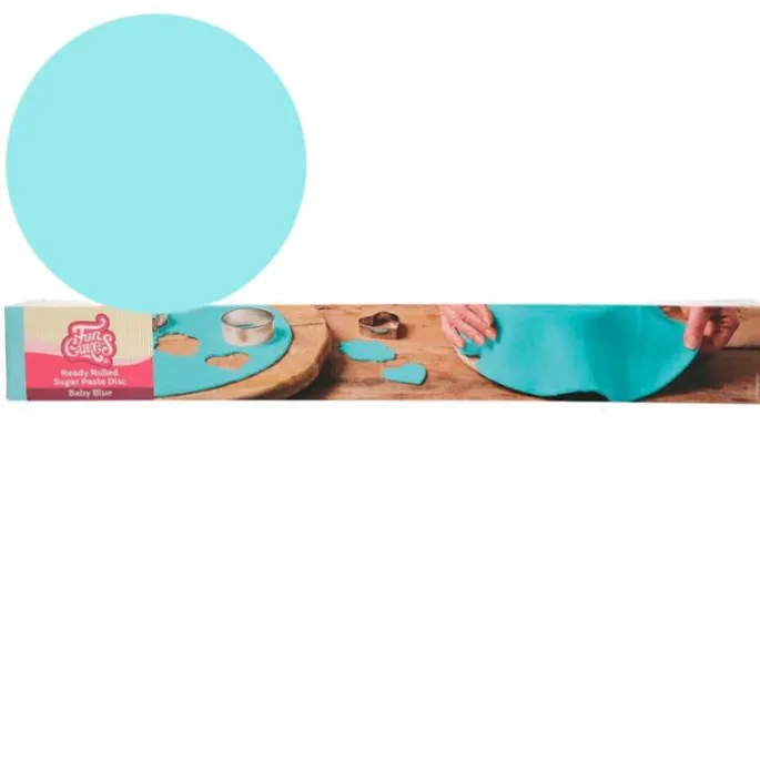 Fondant extendido listo para usar azul bebé 430 g - Sin gluten - Funcakes