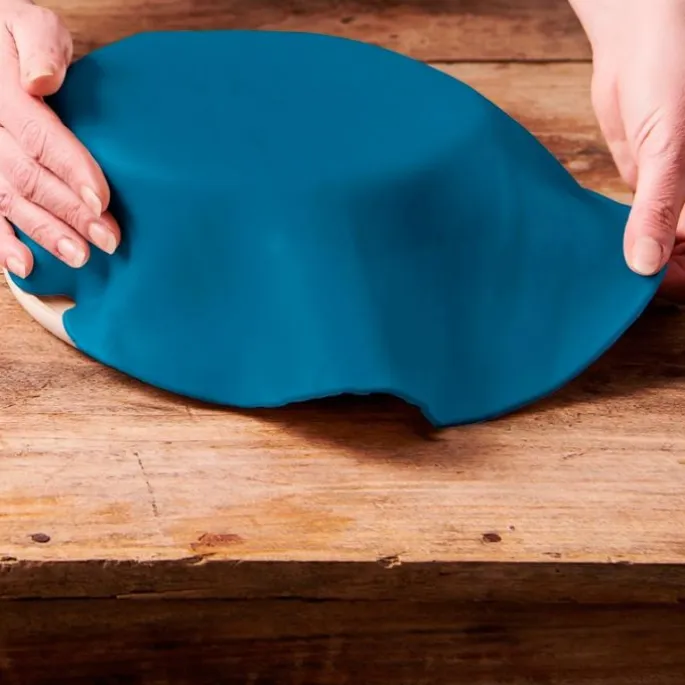 Fondant extendido listo para usar azul denim vaquero 430 g - Sin gluten - Funcakes
