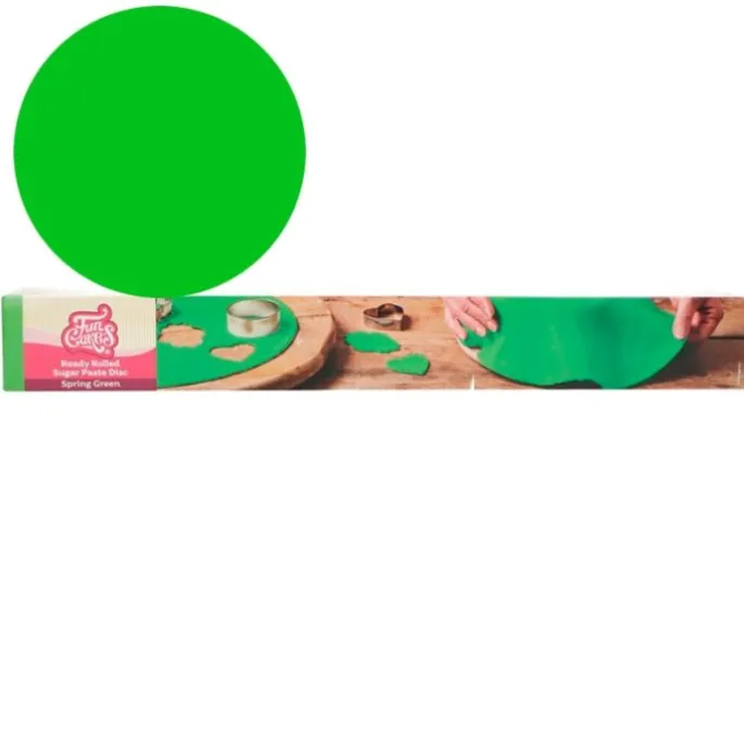 Fondant extendido listo para usar verde 430 g - Sin gluten - Funcakes