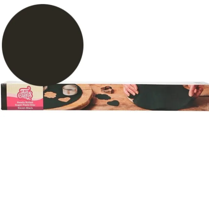 Fondant extendido listo para usar negro 430 gr - Sin gluten - Funcakes