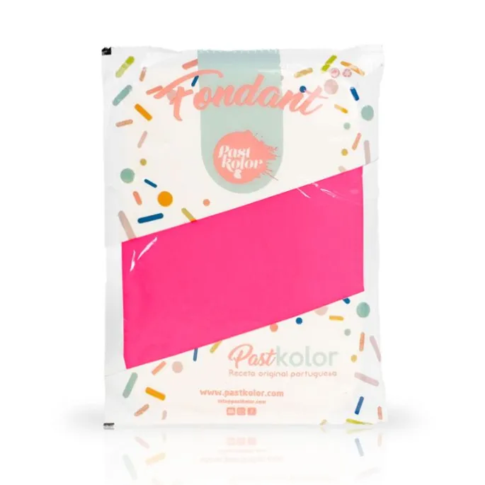 Fondant fucsia 1 kg - Sin gluten - Pastkolor