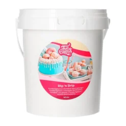Fondant líquido blanco con glasa Dip 'n Drip 1 kg - Funcakes