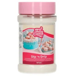 Fondant líquido blanco con glasa Dip 'n Drip 375 g - Funcakes