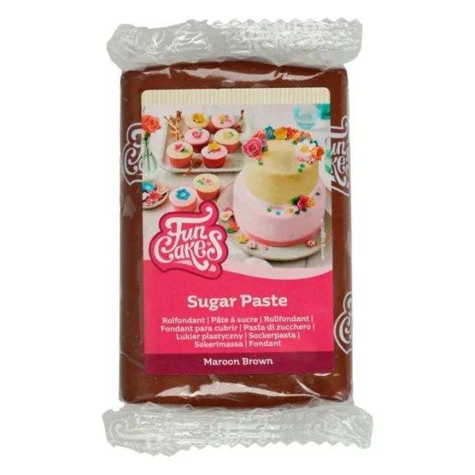 Fondant marrón chocolate 250 g - Sin gluten - Funcakes