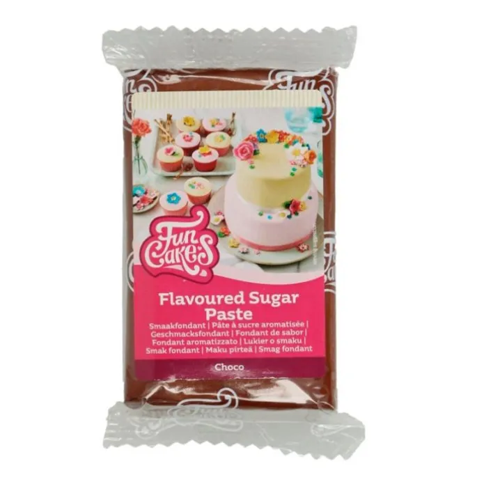 Fondant marrón sabor chocolate 250 g - Sin gluten - Funcakes