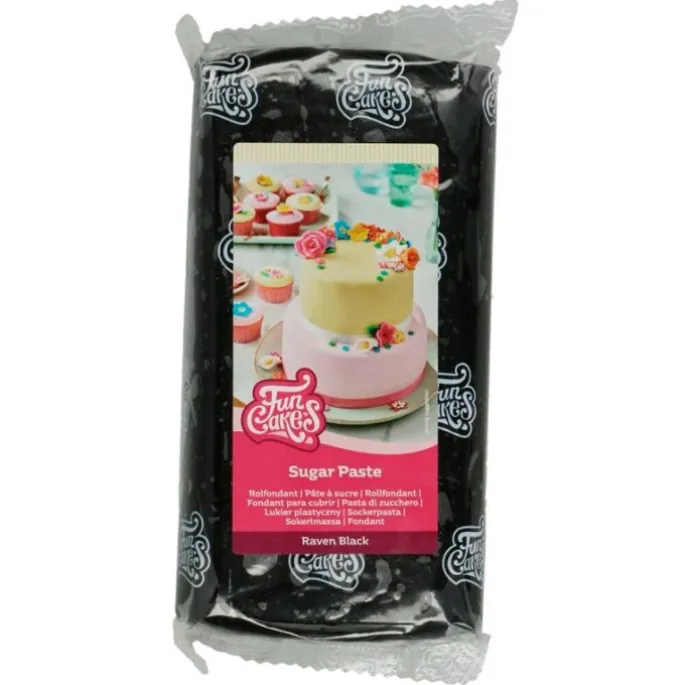 Fondant negro 1 kg - Sin gluten - Funcakes