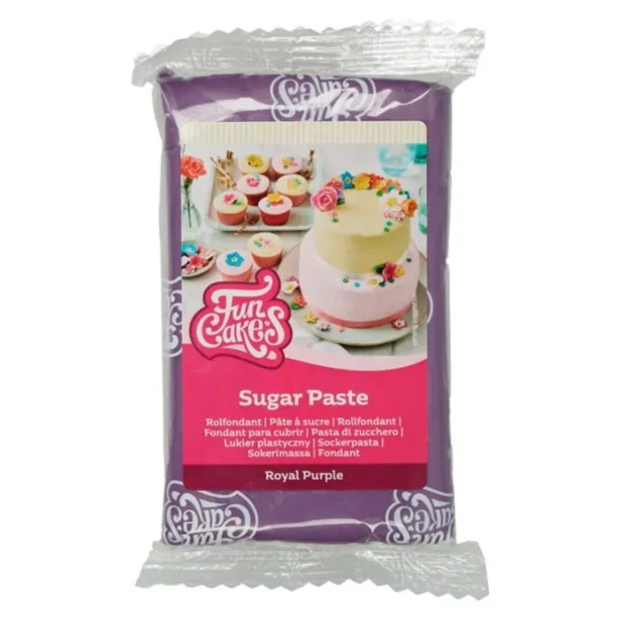 Fondant púrpura 250 g - Sin gluten - Funcakes