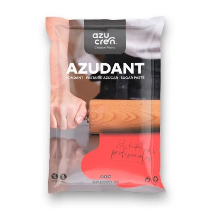 Fondant rojo Azudant 1 kg - Sin gluten - Azucren