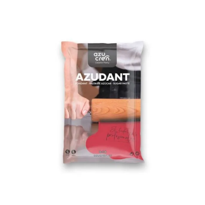 Fondant rosa fucsia Azudant 250 g - Sin gluten - Azucren